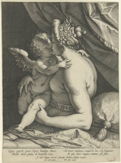 Venus kust Amor door Cornelis Galle (I)