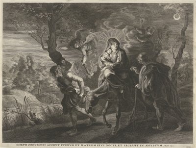 Vlucht naar Egypte door Cornelis Galle (I)
