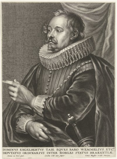 Portret van Engelbert Tajé, baron van Wemmel door Cornelis Galle (II)