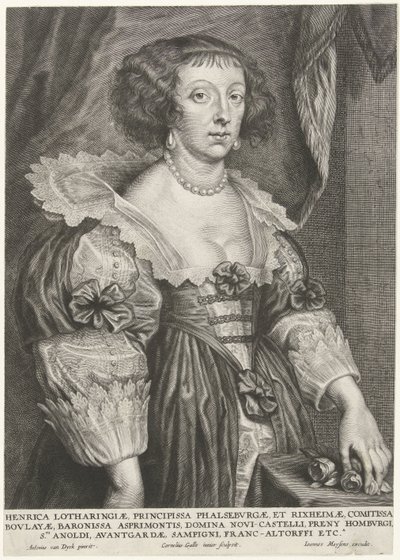 Portret van Henriëtte van Lotharingen door Cornelis Galle (II)