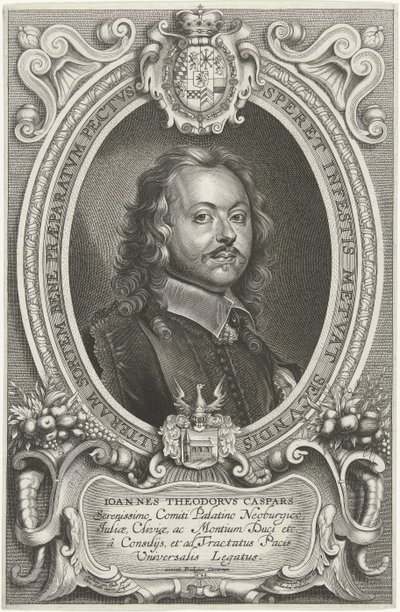Portret van Johann Theodor Caspars door Cornelis Galle (II)