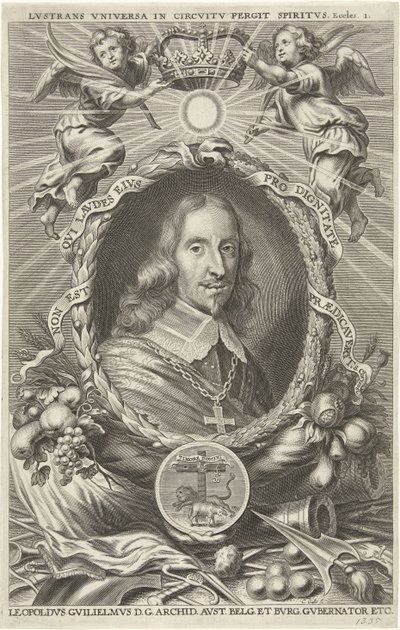Portret van Leopold Willem, aartshertog van Oostenrijk door Cornelis Galle (II)