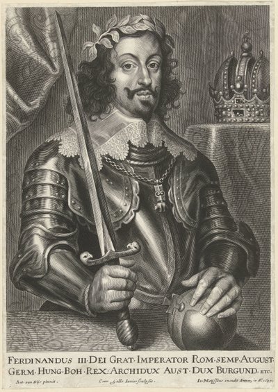 Portret van keizer Ferdinand III door Cornelis Galle (II)