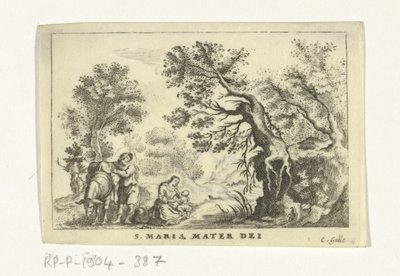 Rust tijdens de Vlucht naar Egypte door Cornelis Galle (II)