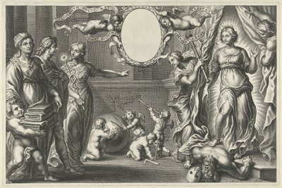 Verstand en Filosofie tonen een jonge man de Waarheid door Cornelis Galle (II)