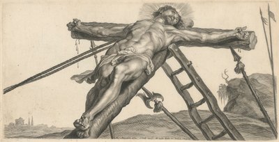 Verheffing van Christus aan het Kruis door Cornelis Galle II