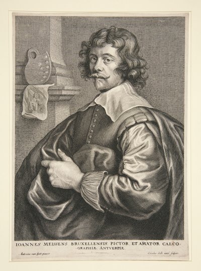 Joannes Meissens, schilder en uitgever in Brussel door Cornelis Galle II