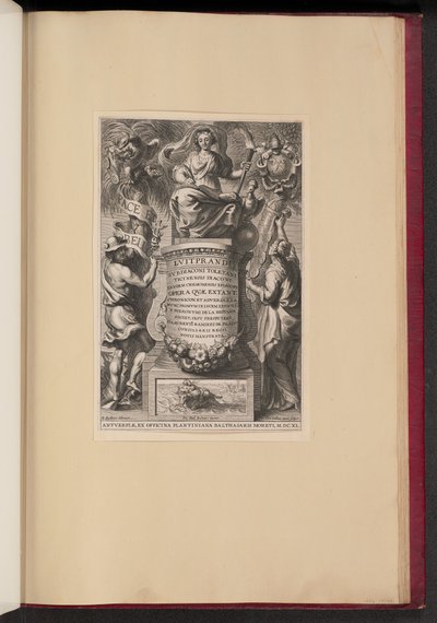 Titelpagina voor Liutprand, Opera door Cornelis Galle II after Erasmus Quellinus II after Sir Peter Paul Rubens