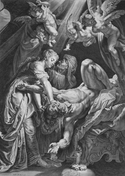 Judith onthoofdt Holofernes door Cornelis Galle I