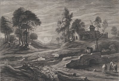 Landschap met Waterput, 1638-60 door Cornelis Galle I
