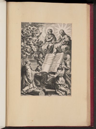 Titelpagina voor Ludovicus Blosius, Opera door Cornelis Galle I after Sir Peter Paul Rubens