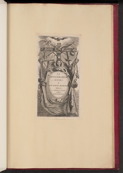 Titelplaat voor SS. Apostolorvm Icones door Cornelis Galle I after Sir Peter Paul Rubens