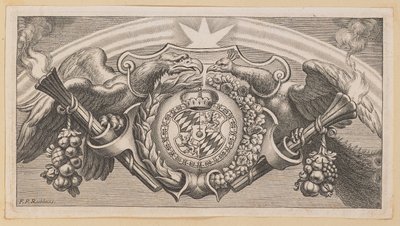 Vignet voor Titelpagina van Balthasar Cordier, Catena Patrum Graecorum in Sanctum Ioannem door Cornelis Galle I after Sir Peter Paul Rubens