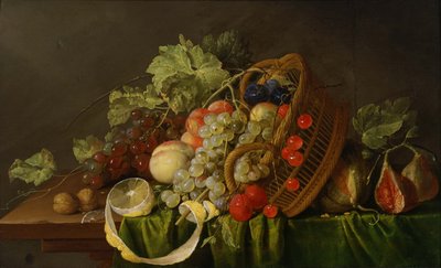 Stilleven met een mand fruit, ca. 1654 door Cornelis de Heem
