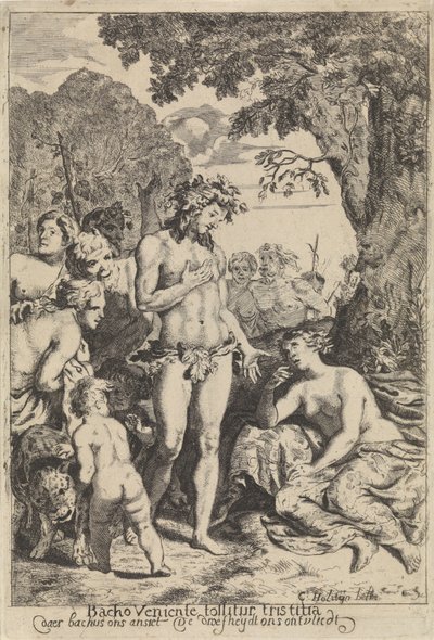 Bacchus troost Ariadne door Cornelis Holsteyn