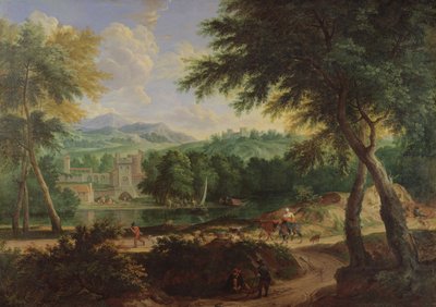 Landschap met een Kudde Schapen door Cornelis Huysmans
