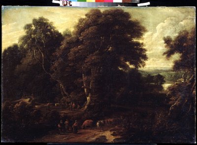 Landschap van Vlaanderen met kudde koeien door Cornelis Huysmans