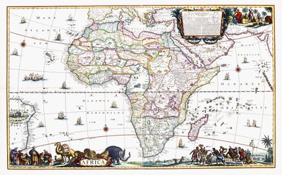 Kaart van Afrika, c.1696 door Cornelis III Danckerts