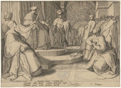 Oordeel van Salomon door Cornelis Jacobsz. Drebbel