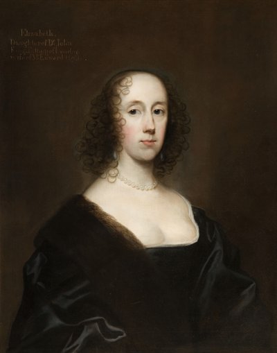 Portret van Elizabeth Holte nee King door Cornelis Janssens van Ceulen