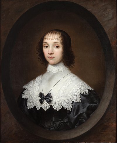 Portret van Lady Waterpark door Cornelis Janssens van Ceulen
