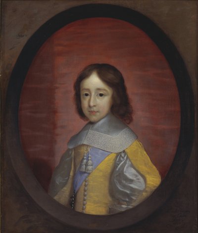 Willem III, Prins van Oranje 1650-1702, als kind, 1657 door Cornelis Janssens van Ceulen