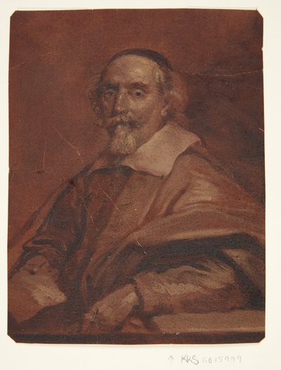 Portret van de schilder Adriaen van Nieulandt door Cornelis Jonson van Ceulen
