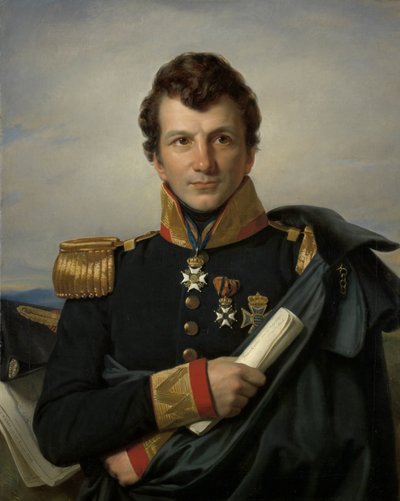 Johannes van den Bosch (1780-1844), Gouverneur-generaal van Nederlands-Indië, Koloniaal Minister door Cornelis Kruseman (signed by artist)