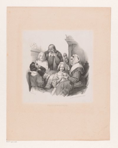 Filosoferend gezelschap door Cornelis Kruseman