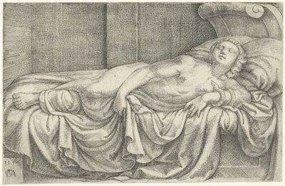 Dood van Cleopatra door Cornelis Massijs