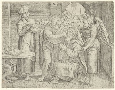 Genezing van Tobit door Cornelis Massijs