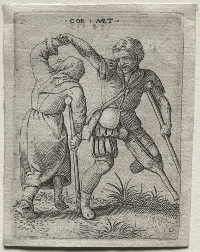 Dansende kreupelen door Cornelis Massys