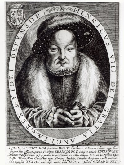 Portret van Hendrik VIII, gegraveerd door Peter Isselburg, 1646 door Cornelis Massys