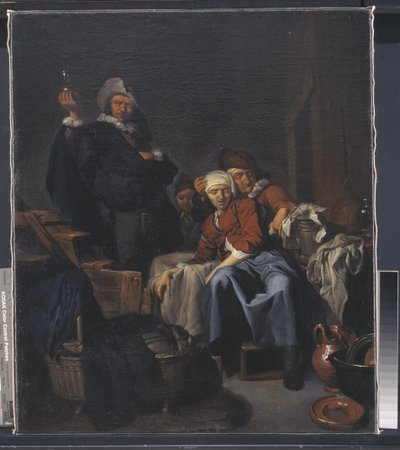 Een zieke boerin door Cornelis Pietersz Bega