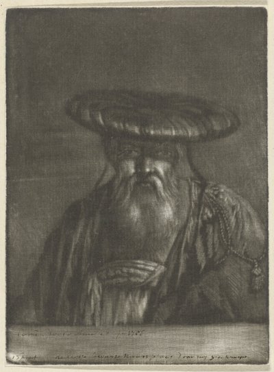 Oosterse man door Cornelis Ploos van Amstel (signed by artist)
