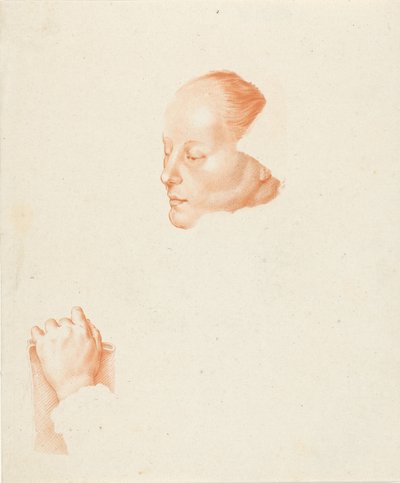 Portret van een jonge vrouw door Cornelis Ploos van Amstel (signed by artist)