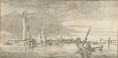 Riviergezicht door Cornelis Ploos van Amstel (signed by artist)