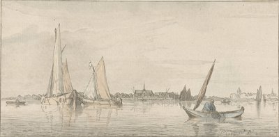 Riviergezicht door Cornelis Ploos van Amstel (signed by artist)