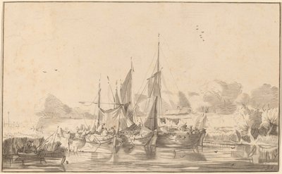 Kanaal in Utrecht door Cornelis Ploos van Amstel