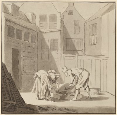 Varkensslachters door Cornelis Ploos van Amstel