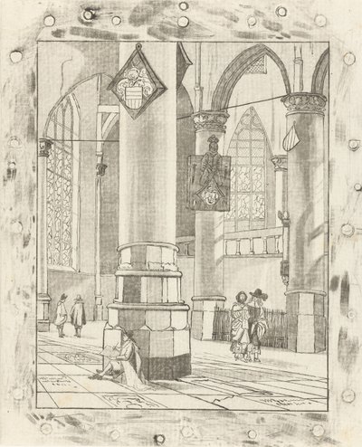 Kerkinterieur door Cornelis Ploos van Amstel