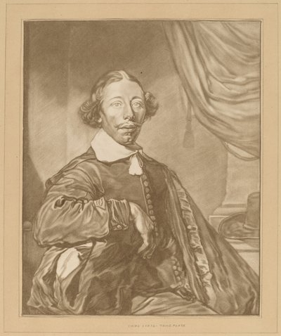 Portret van een Zittende Man door Cornelis Ploos van Amstel