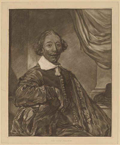 Portret van een Zittende Man door Cornelis Ploos van Amstel