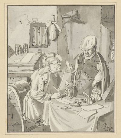Schrijver van een brief door Cornelis Ploos van Amstel