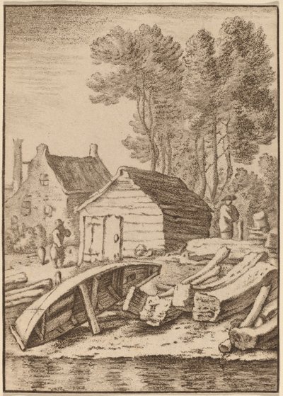 Scheepswerf, 1761, gepubliceerd 1765 door Cornelis Ploos van Amstel