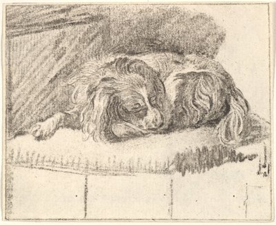Slapende Hond, 1777 door Cornelis Ploos van Amstel