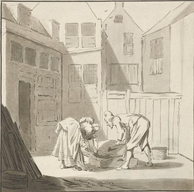 Varkensslacht door Cornelis Ploos van Amstel
