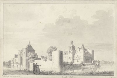 Kasteel Liesveld bij Groot-Ammers in de Alblasserwaard door Cornelis Pronk