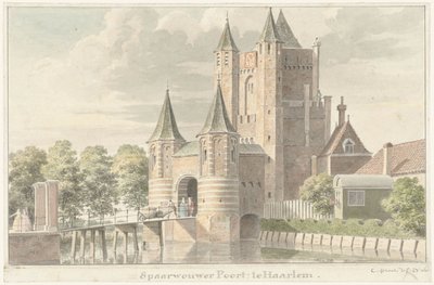 Spaarnwouder poort te Haarlem door Cornelis Pronk