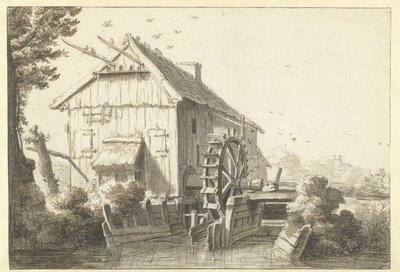Watermolen door Cornelis Saftleven (attributed to)
